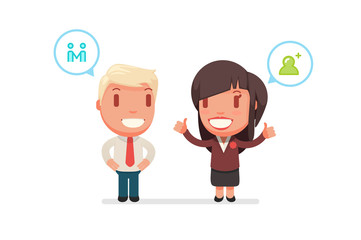 cute characters vector illustration