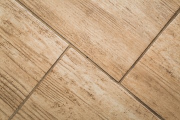 Close up of wood-like floor tile