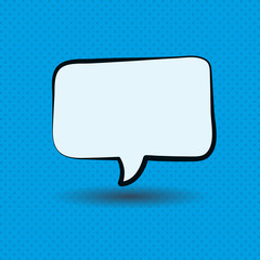 Speech bubble icon with blue background