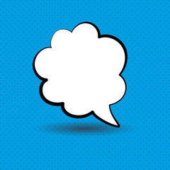 Speech bubble icon with blue background