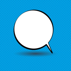 Speech bubble icon with blue background