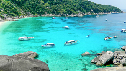 Beautiful turquoise waters of the Similan islands, Koh, Similan, Phang Nga Province, Thailand, Asia