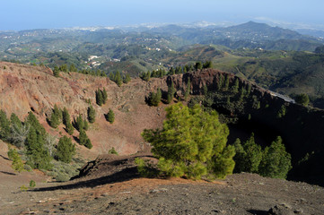Obraz premium volcanic cráter,gran canaria,canary islands
