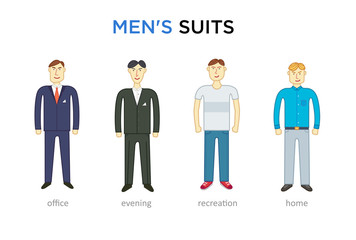 casual set characters for use in design