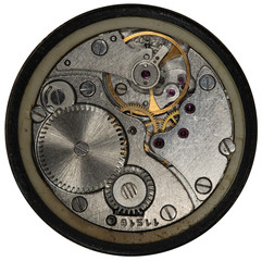 clockwork old mechanical USSR watch, high resolution and detail