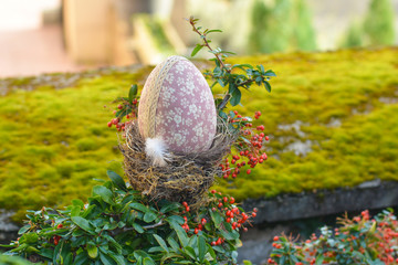 Easter egg in nest
