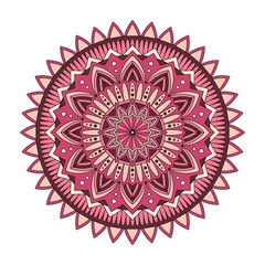 Color floral mandala, vector illustration