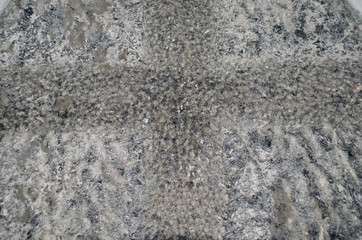 Natural stone gray granite background with untreated surface har
