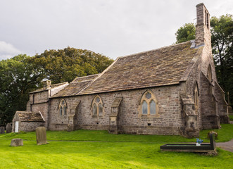 Fototapeta na wymiar St Peters Church, Heysham Village, Heysham, Morcambe bay, Lancashire, UK