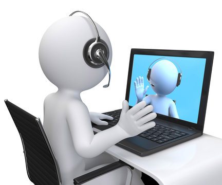 weisses 3d M&auml;nnchen online - Chat Unterhaltung