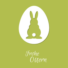 Fototapeta premium Osterhase - Frohe Ostern - Vektor Grafik