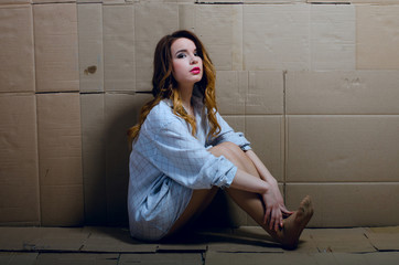 girl in short shirt