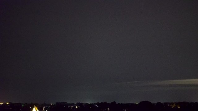 Real Time Red Sprite Above Distant Storms