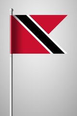 Flag of Trinidad and Tobago. National Flag on Flagpole