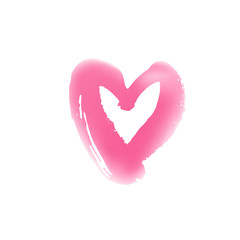 Grunge hand drawn heart symbol