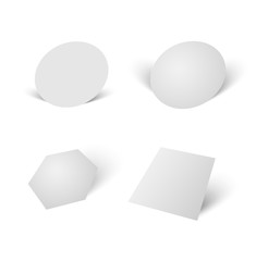 vector banners in perspective angle with shadows