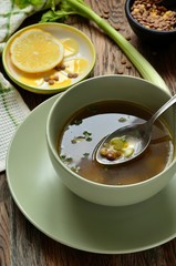  Lentil soup with celery and vegetables