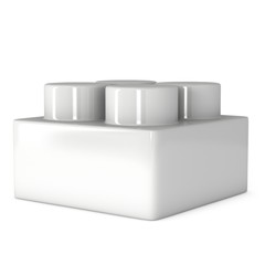 Constructor element. 3d render isolated on white background