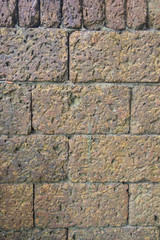  brick wall surface can use as background pattern or texture with real light 
