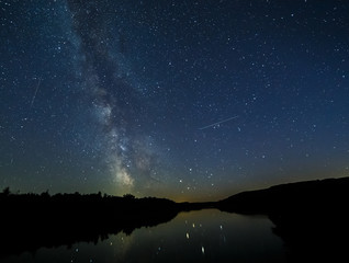 Milky way above the river.