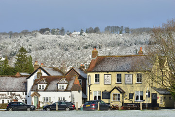An English Country village in Winter