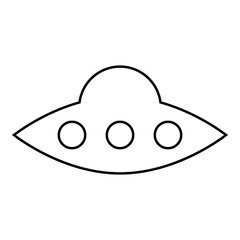 Aliens icon - Flat design, glyph style icon - black outline