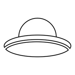 Aliens icon - Flat design, glyph style icon - black outline