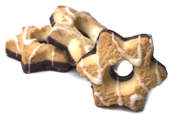 Group shortcake sweet cookies star shape
