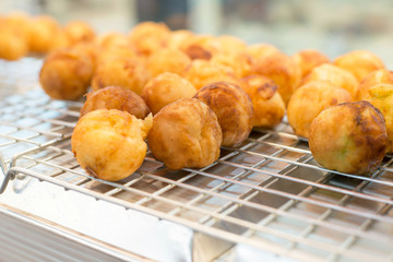 Closeup of Takoyaki.