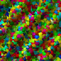 Abstract multicolor low-poly vector background - decorative pattern