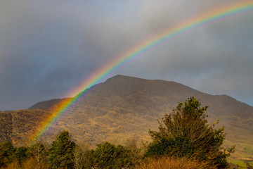 Fototapeta na wymiar Follow the Rainbow Over Ireland