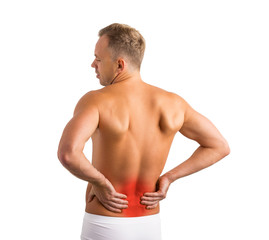 Man having back pain