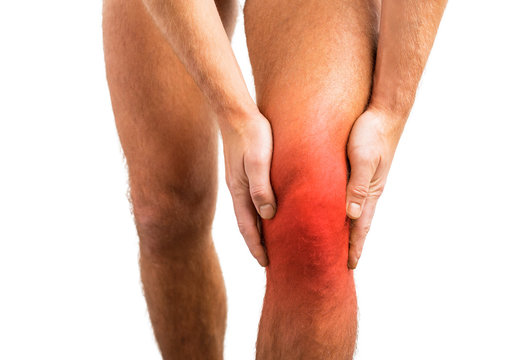 Person having a knee pain