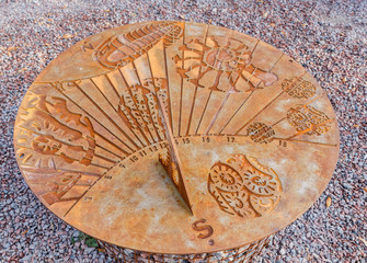 A sundial.