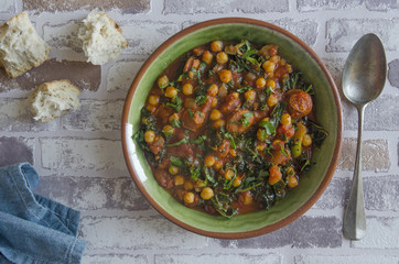 Chickpea and chorizo stew
