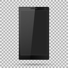 smartphone realistic, mobile phone with a blank screen, on isolate background, stylish vector illustration EPS10