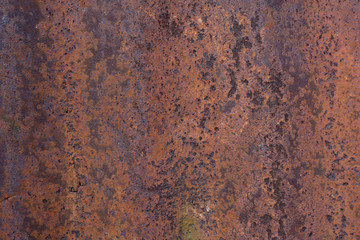 Rusted galvanized iron plate..