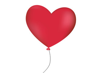 Plakat Luftballon Herz
