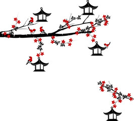 tree branch with birds