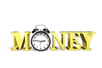 Time is money, 3D illustration