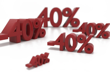 40 Prozent Rabatt 