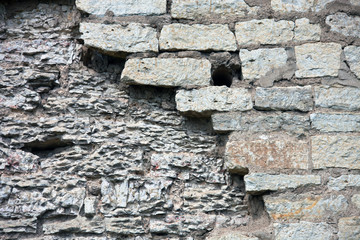 Вorder  masonry of the fortress wall. Chrome, Pskov Kremlin