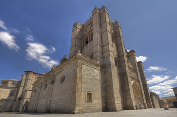 Fototapeta na wymiar Avila Cathedral in Spain