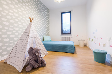 Children room with tipi tent © Photographee.eu