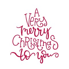 Obraz na płótnie Canvas Hand drawing text for Happy Holidays illustration on white background. Greeting card. Bright multi-colored letters. Modern, stylish hand drawn lettering, inscription. A very Merry Christmas to you.