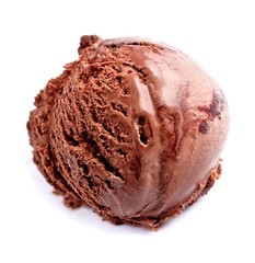 Chocolate ice cream  isolated