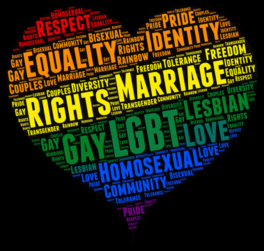 Gay rights concept word cloud ..