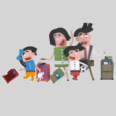 Family with suitcases
Easy combine! Custom 3d illustration contact me!