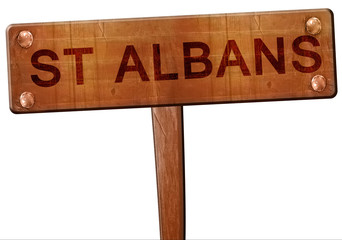 St albans road sign, 3D rendering