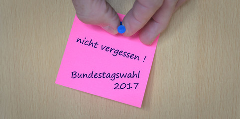 Banner mit Bundestagswahl 2017